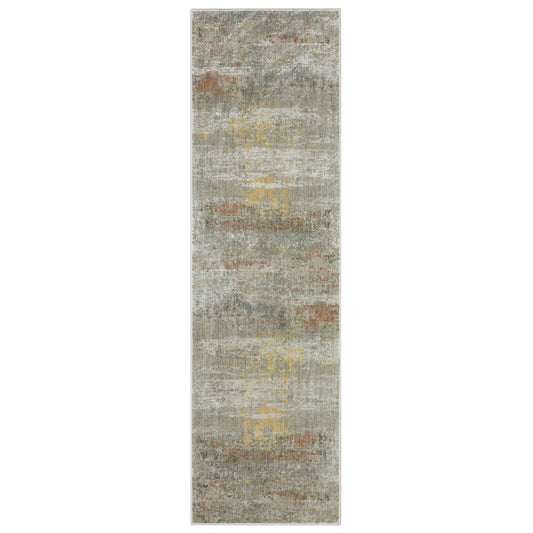 Mallory Mal05 Grey/ Multi Distressed Abstract Rug