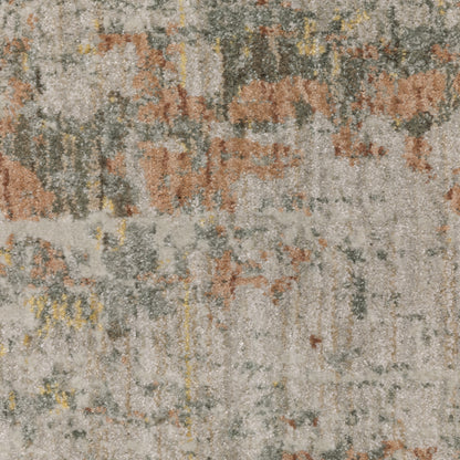Mallory Distressed Grey/ Multi Abstract Cut Pile Rug