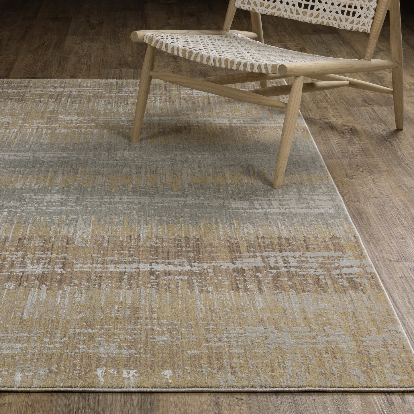 Mallory MAL06 Gold Stripe Rug