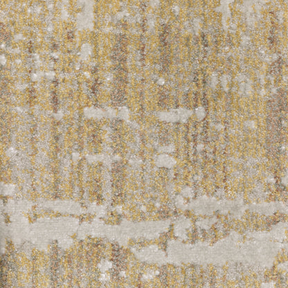 Mallory Stripe Gold/ Brown Distressed Cut Pile Rug