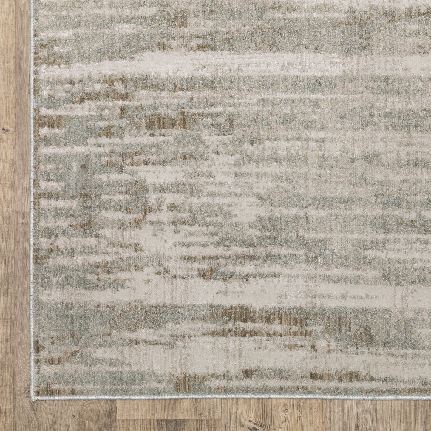 Mallory Distressed Beige/ Blue Abstract Cut Pile Rug