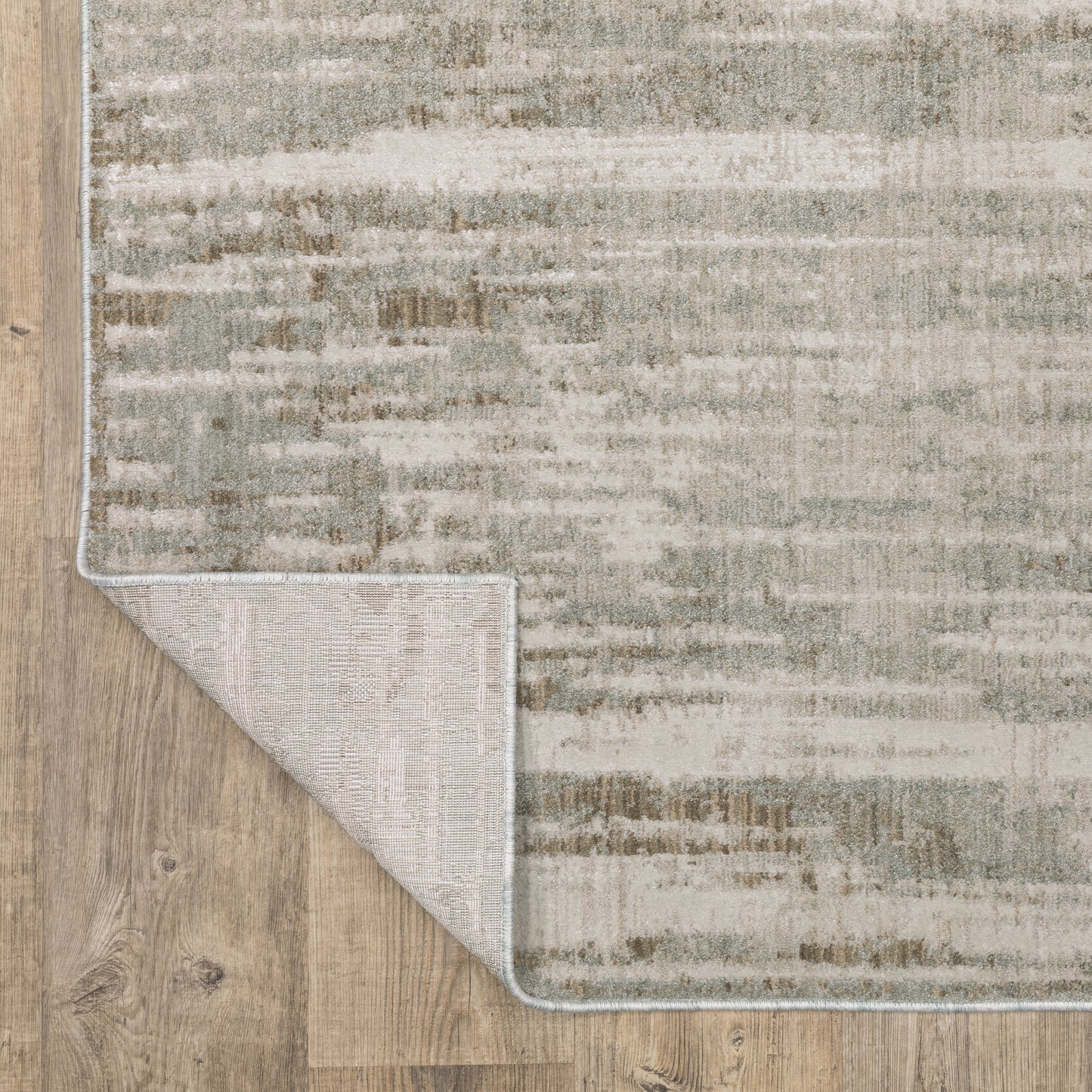 Mallory Distressed Beige/ Blue Abstract Cut Pile Rug