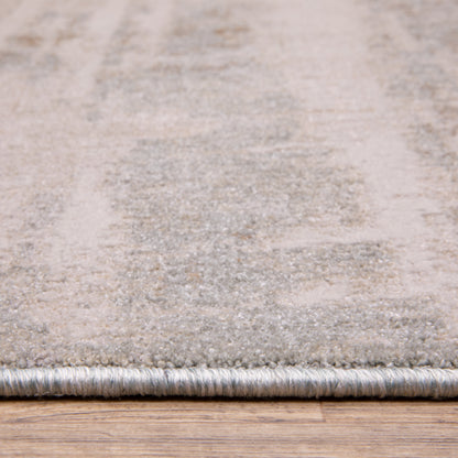 Mallory Distressed Beige/ Blue Abstract Cut Pile Rug