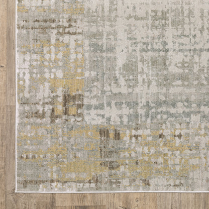 Mallory Distressed Beige/ Multi Abstract Cut Pile Rug