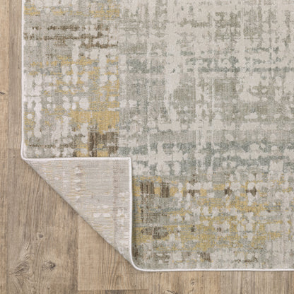 Mallory Distressed Beige/ Multi Abstract Cut Pile Rug