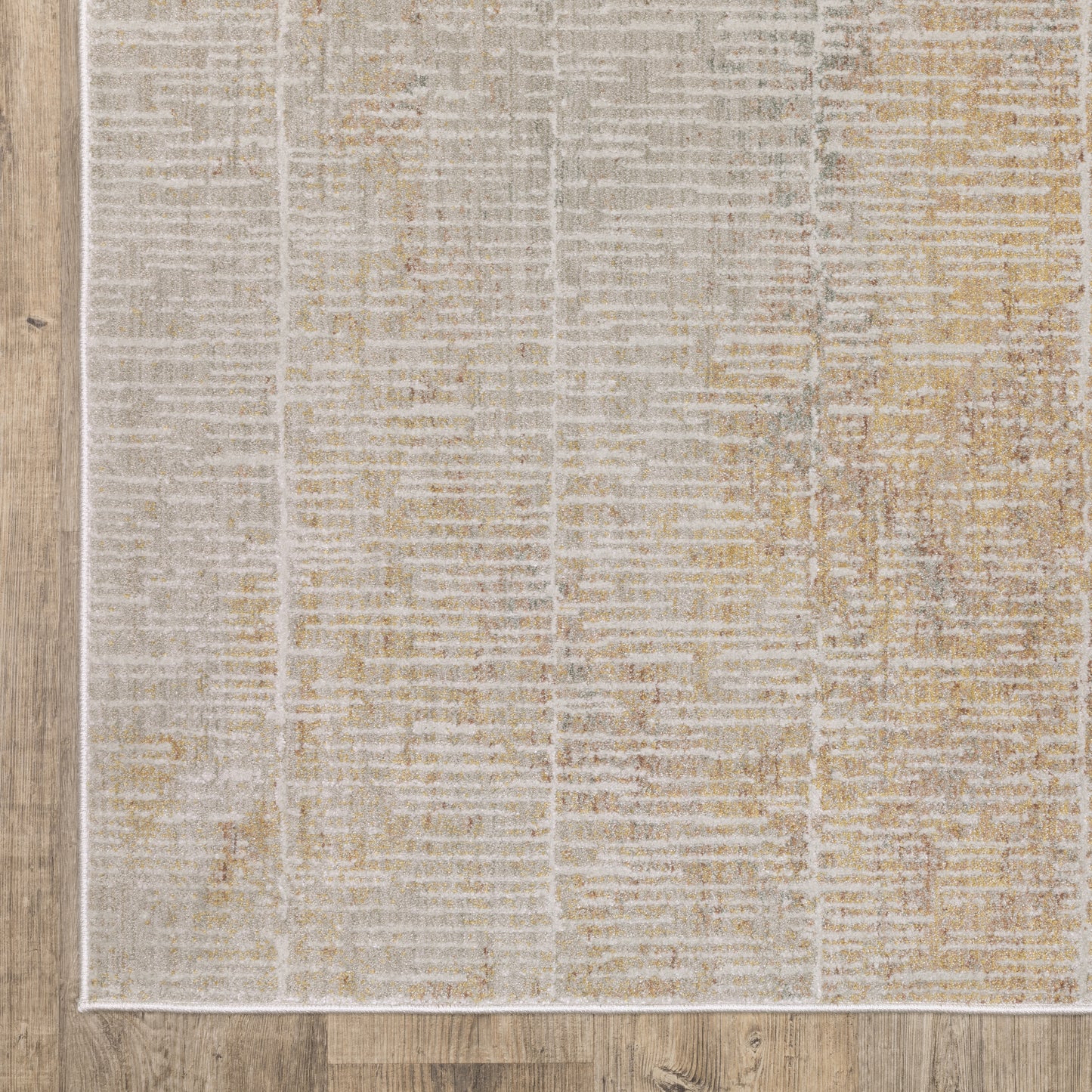 Mallory Stripe Beige/ Multi Distressed Cut Pile Rug