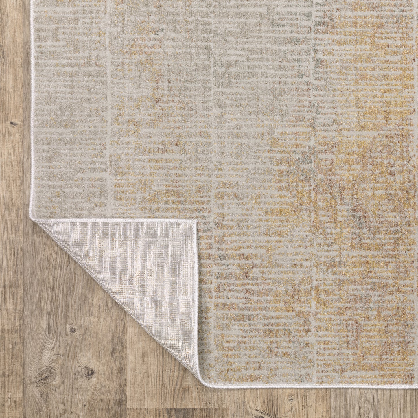 Mallory Stripe Beige/ Multi Distressed Cut Pile Rug