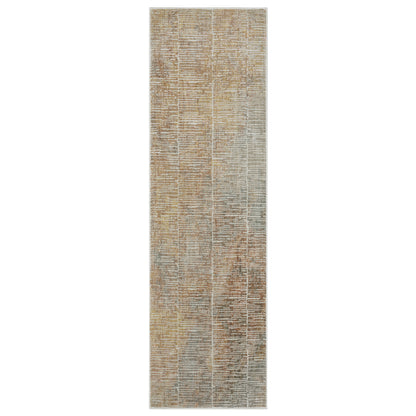 Mallory Mal09 Beige/ Multi Stripe Distressed Rug