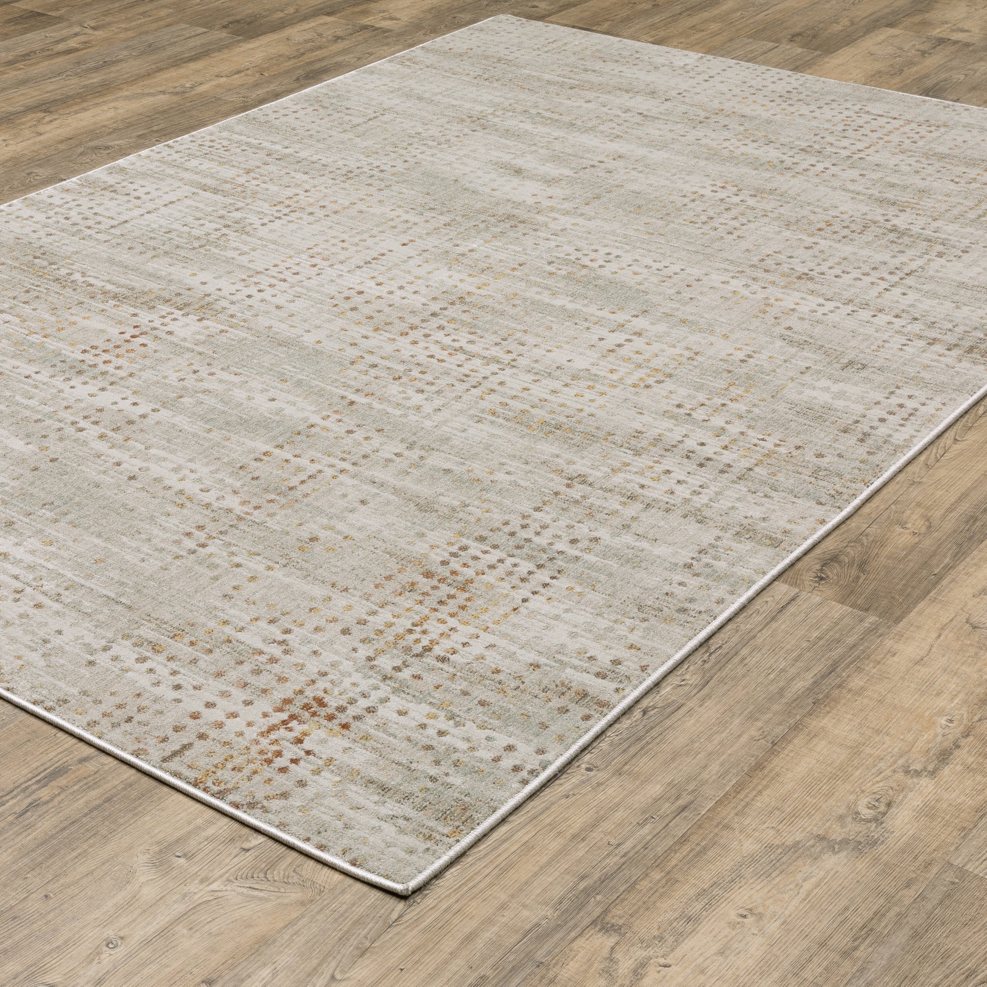 Mallory Distressed Grey/ Gold Abstract Cut Pile Rug