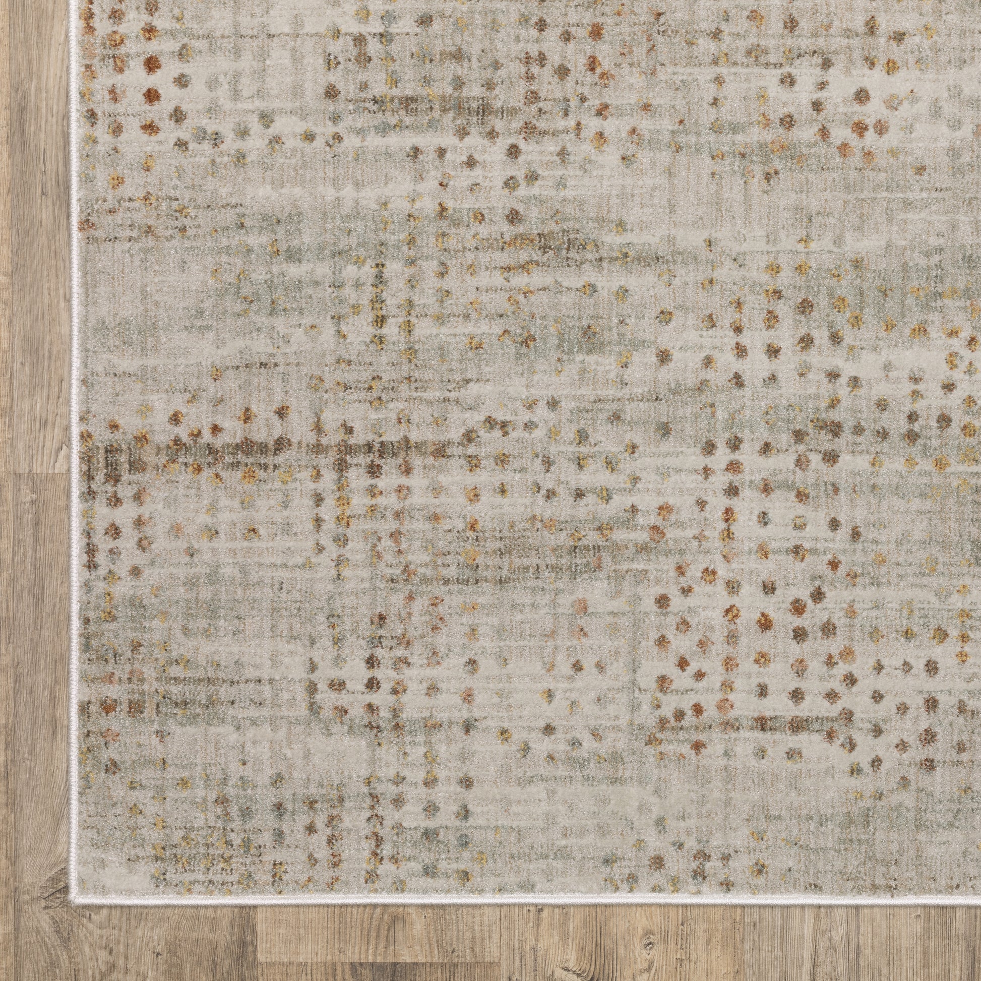 Mallory Distressed Grey/ Gold Abstract Cut Pile Rug