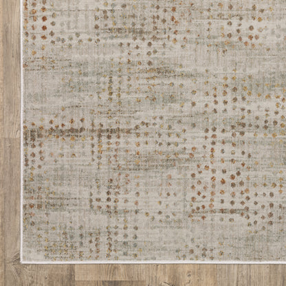 Mallory Distressed Grey/ Gold Abstract Cut Pile Rug
