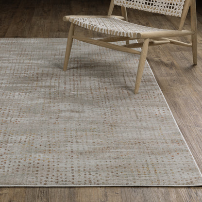 Mallory Distressed Grey/ Gold Abstract Cut Pile Rug