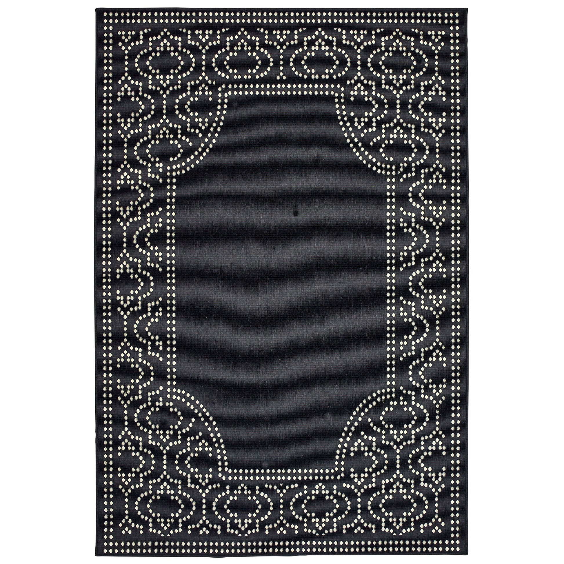 Marina 1247K Black Outdoor Rug