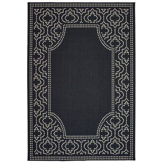 Marina 1247K Black Outdoor Rug