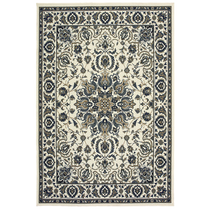 Marina 1248W Ivory Medallion Rug
