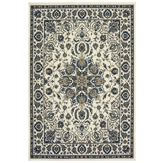 Marina 1248W Ivory Medallion Rug