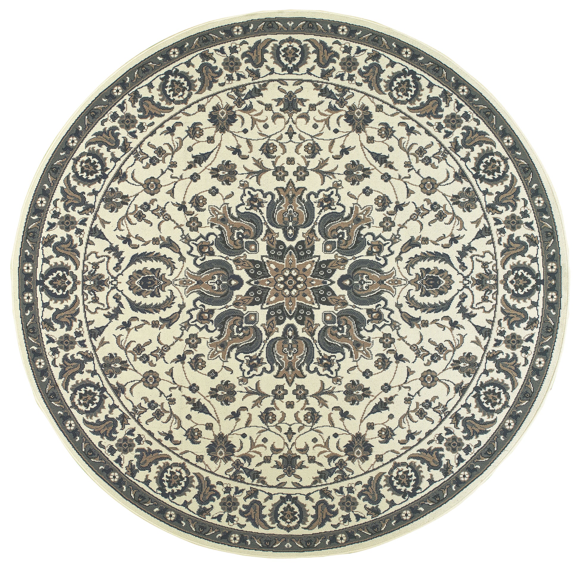 Marina 1248W Ivory Medallion Rug