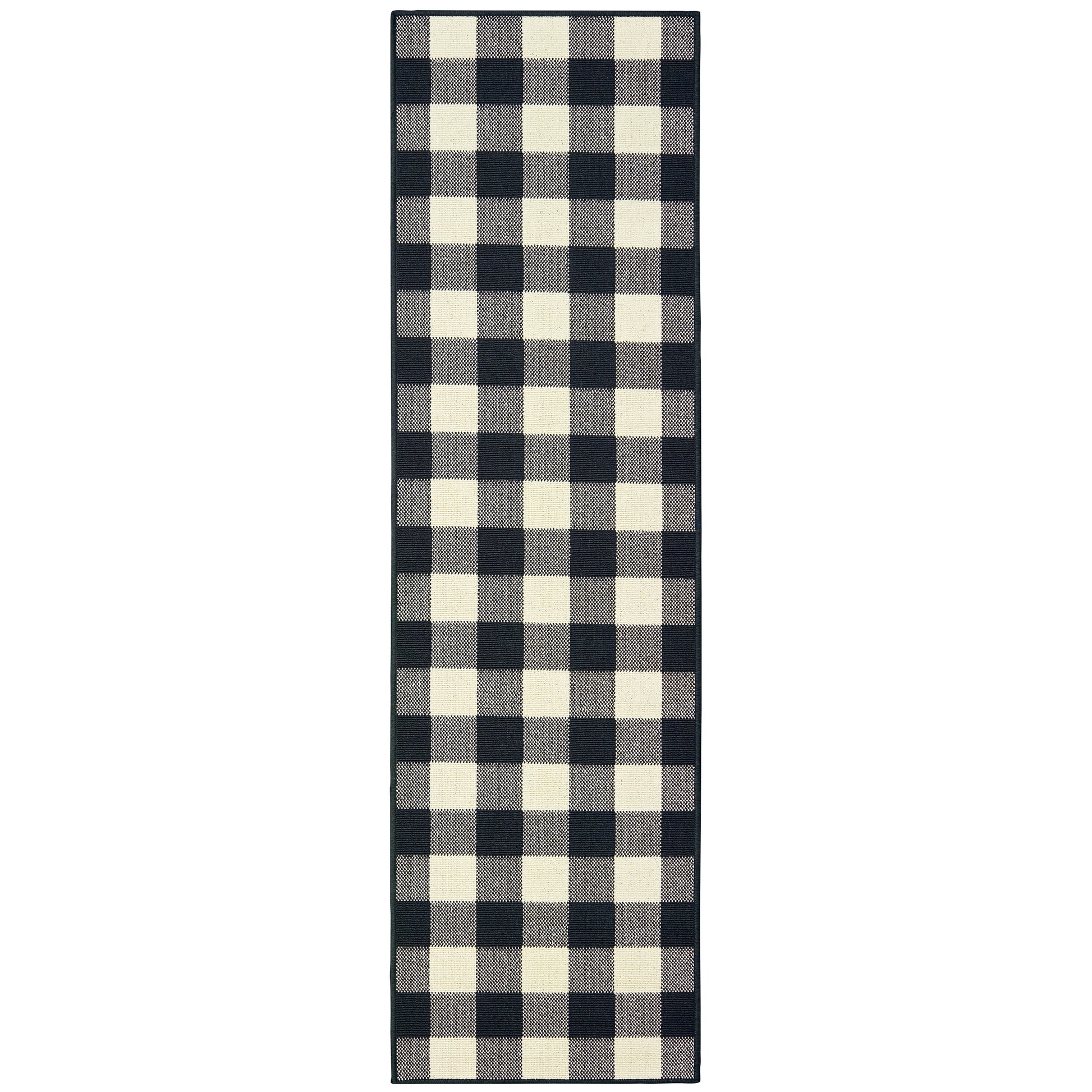 Marina 1932K Black/ Ivory Outdoor Southwest/Lodge Rug