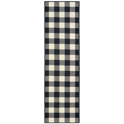 Marina 1932K Black/ Ivory Outdoor Southwest/Lodge Rug