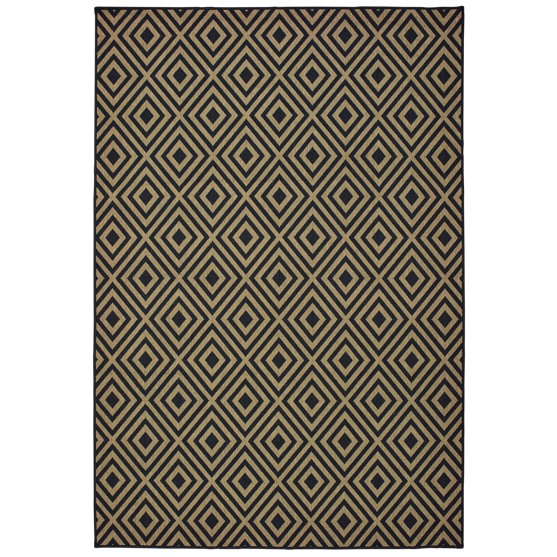Marina 2335K Black Lattice Rug