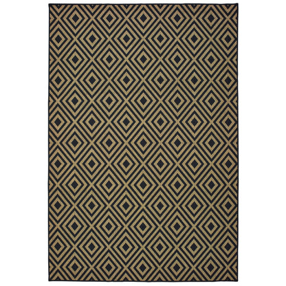 Marina 2335K Black Lattice Rug