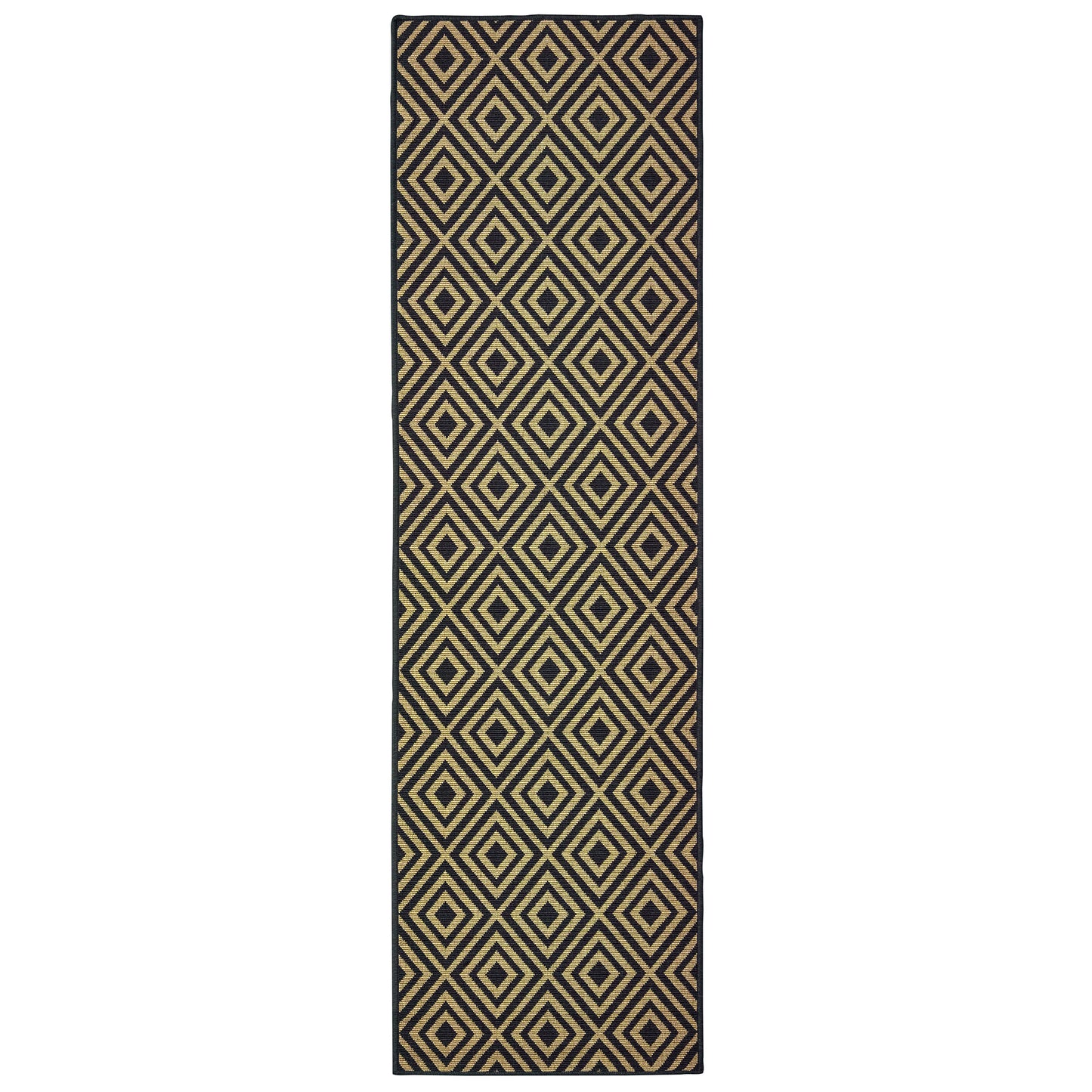 Marina 2335K Black Lattice Rug