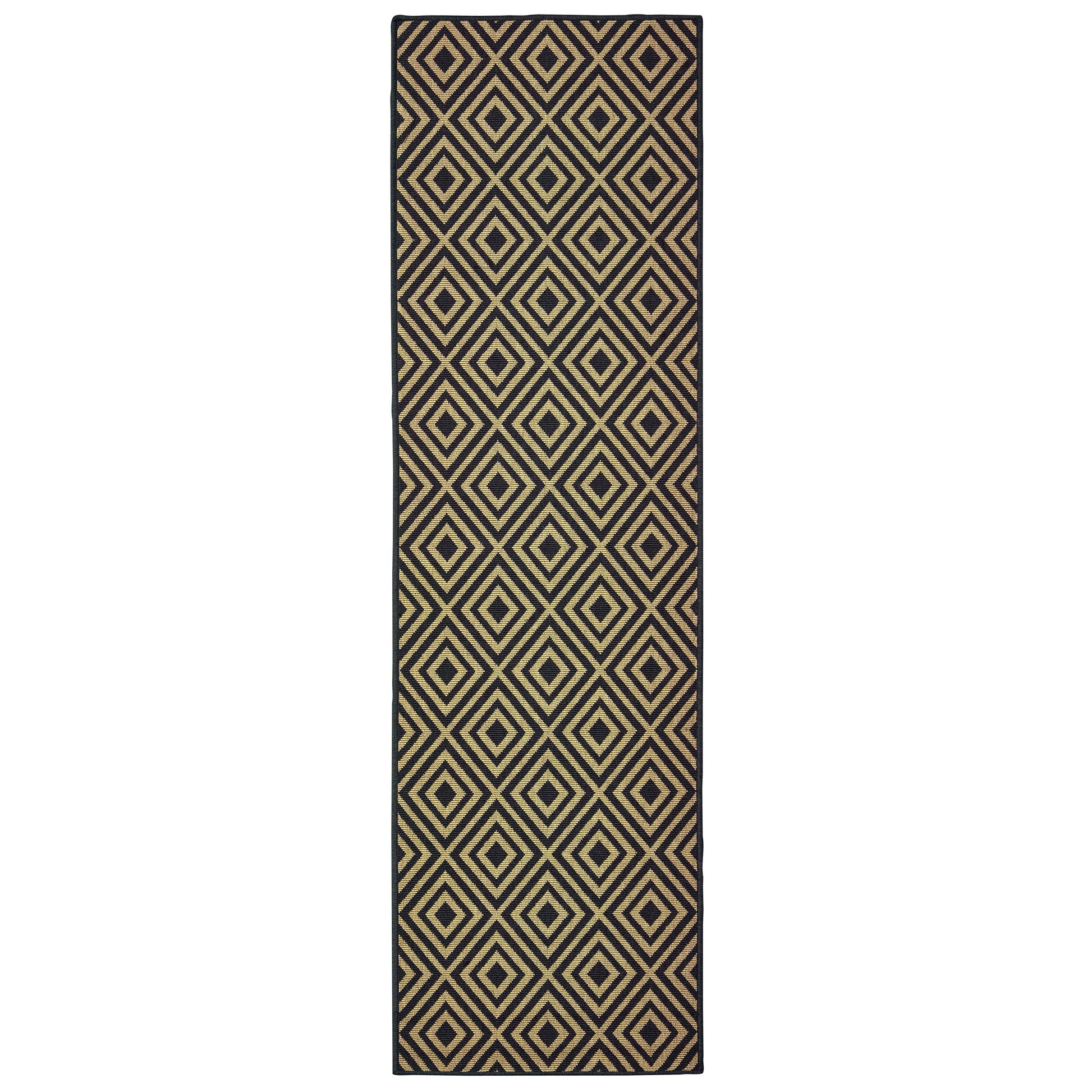 Marina 2335K Black Lattice Rug
