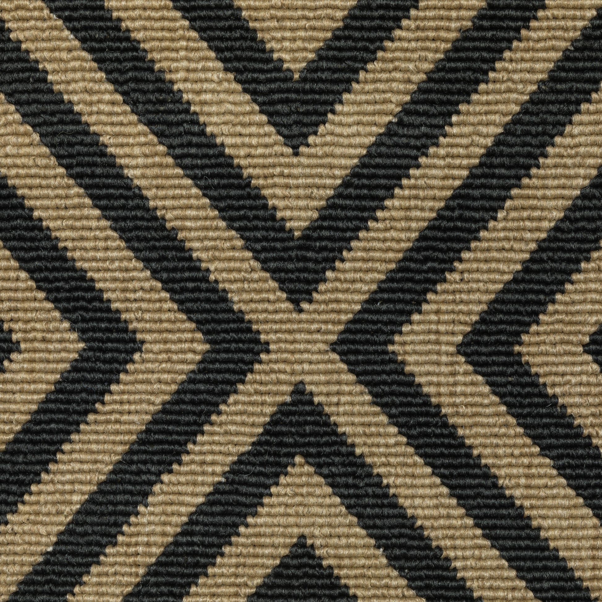 Marina Lattice Black/ Tan Outdoor Loop Pile Rug