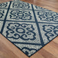 Marina 3804B Navy Lattice Rug