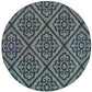 Marina 3804B Navy Lattice Rug