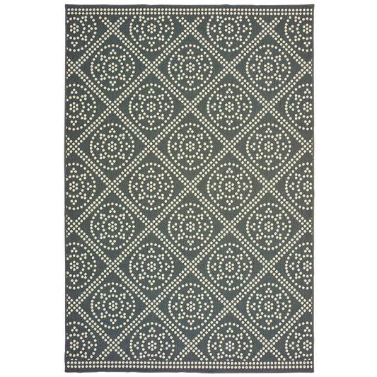 Marina 3969L Grey Lattice Rug