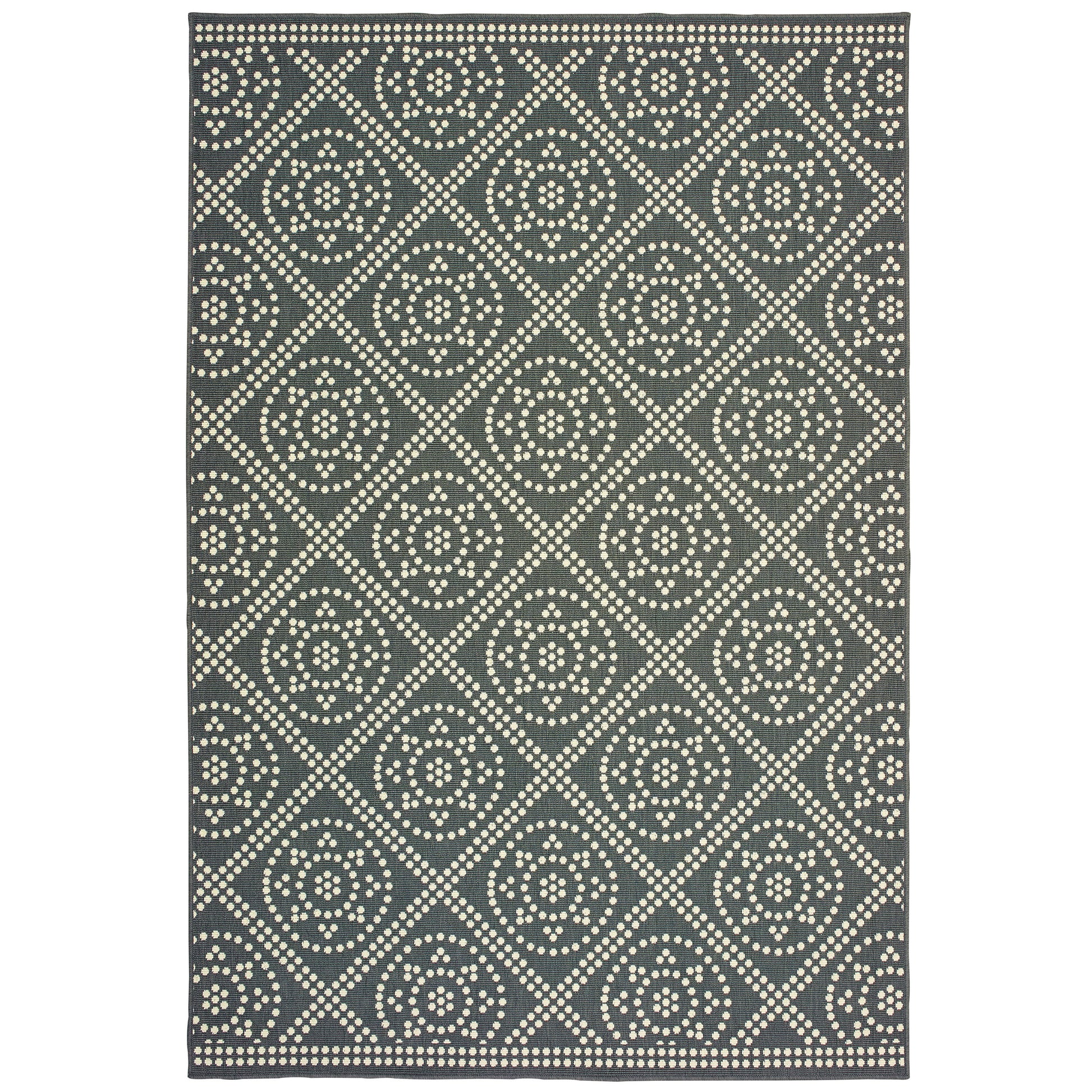 Marina 3969L Grey Lattice Rug