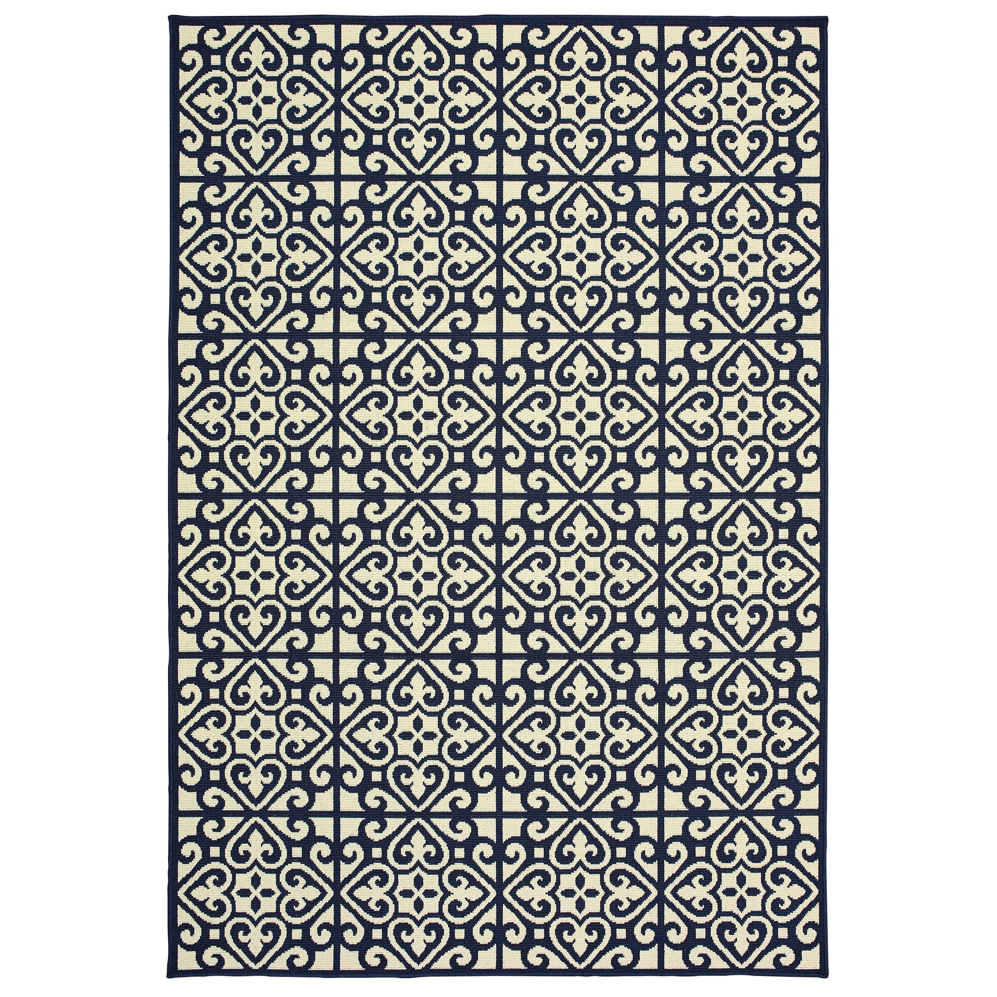 Marina 5927B Ivory Trefoil Rug