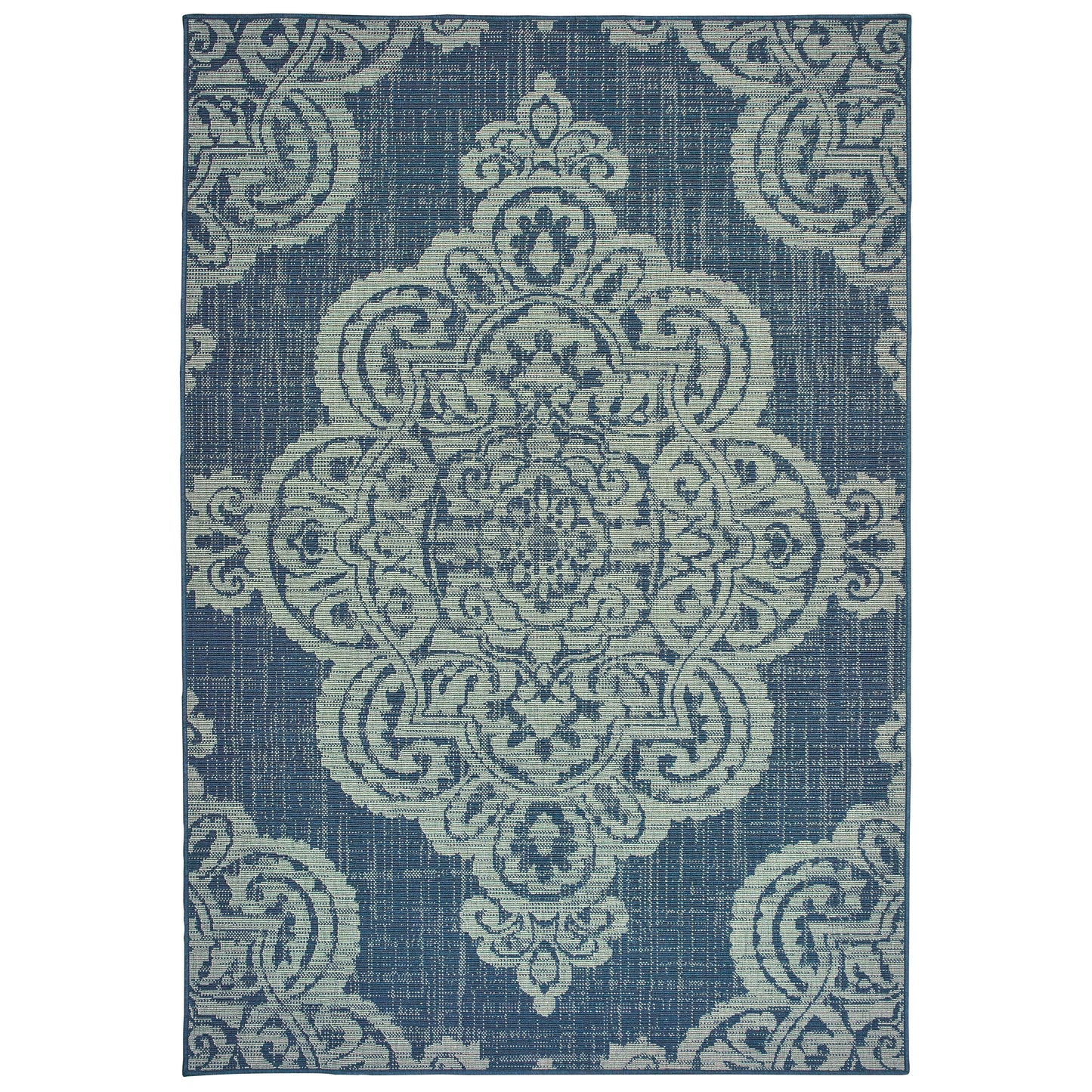 Marina 5929B Navy Medallion Rug