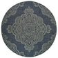 Marina 5929B Navy Medallion Rug