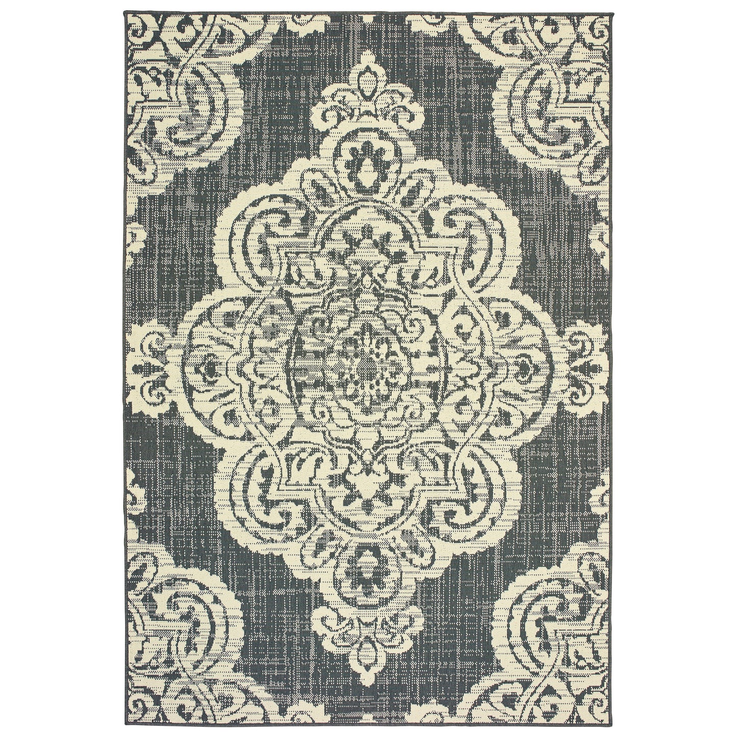 Marina 5929E Grey Medallion Rug
