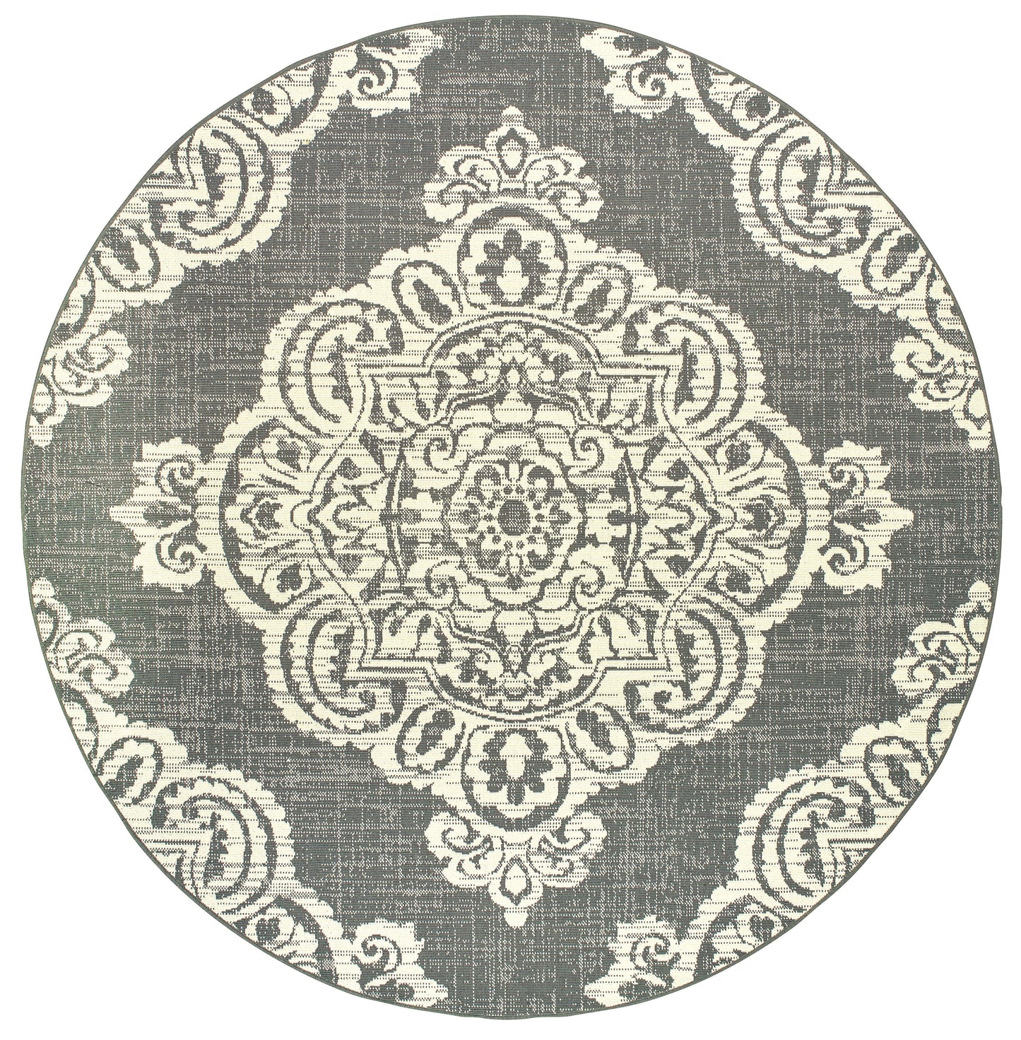 Marina 5929E Grey Medallion Rug