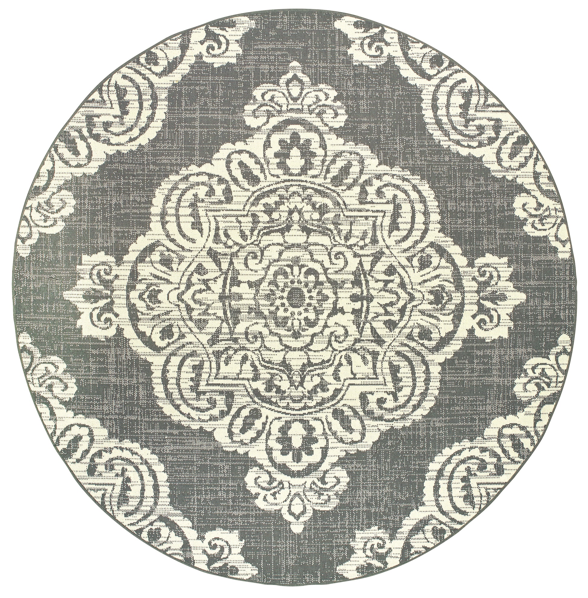 Marina 5929E Grey Medallion Rug