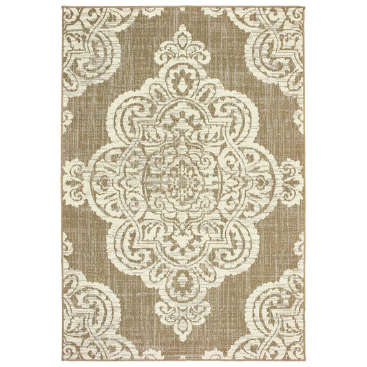 Marina 5929J Tan Medallion Rug