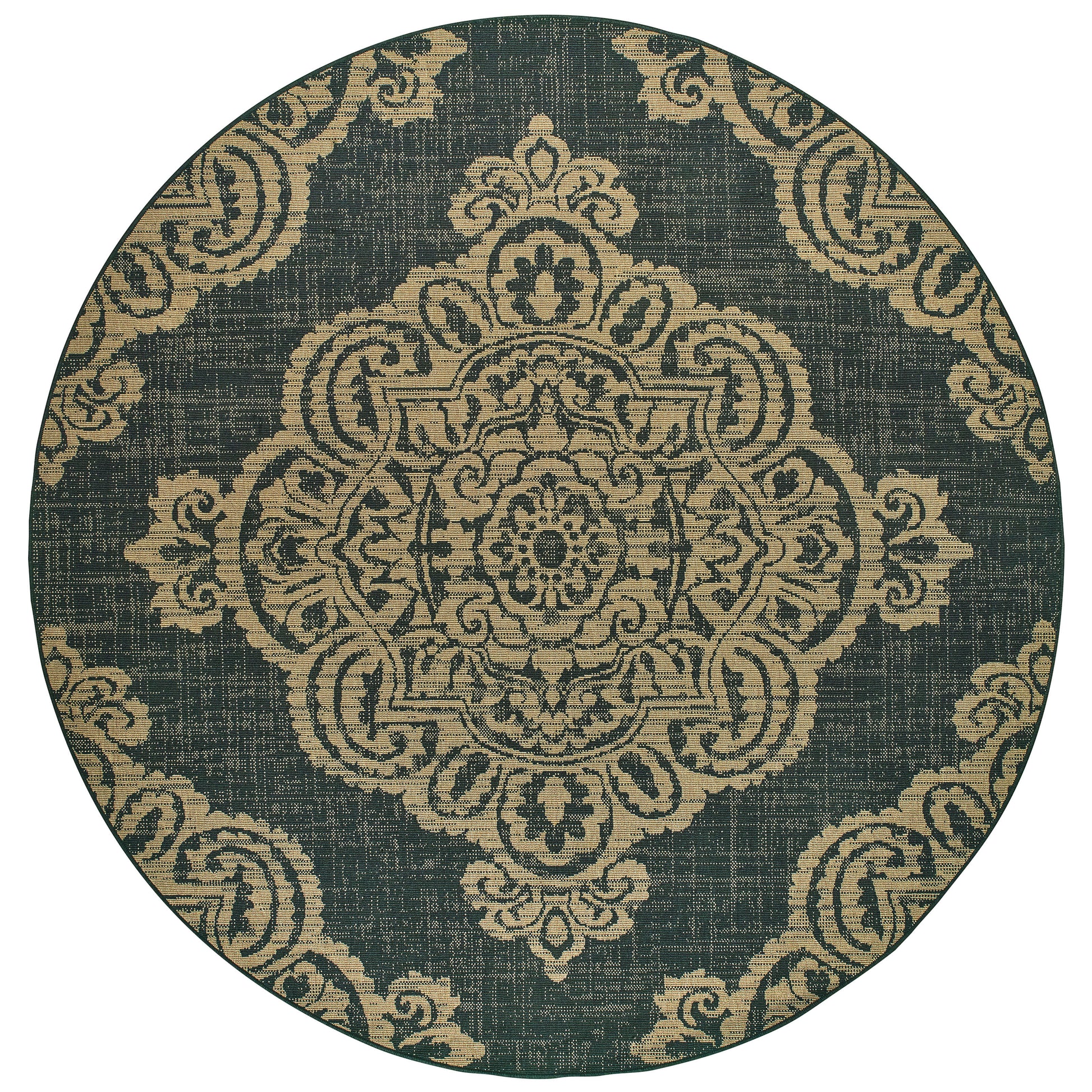 Marina 5929K Black Medallion Rug