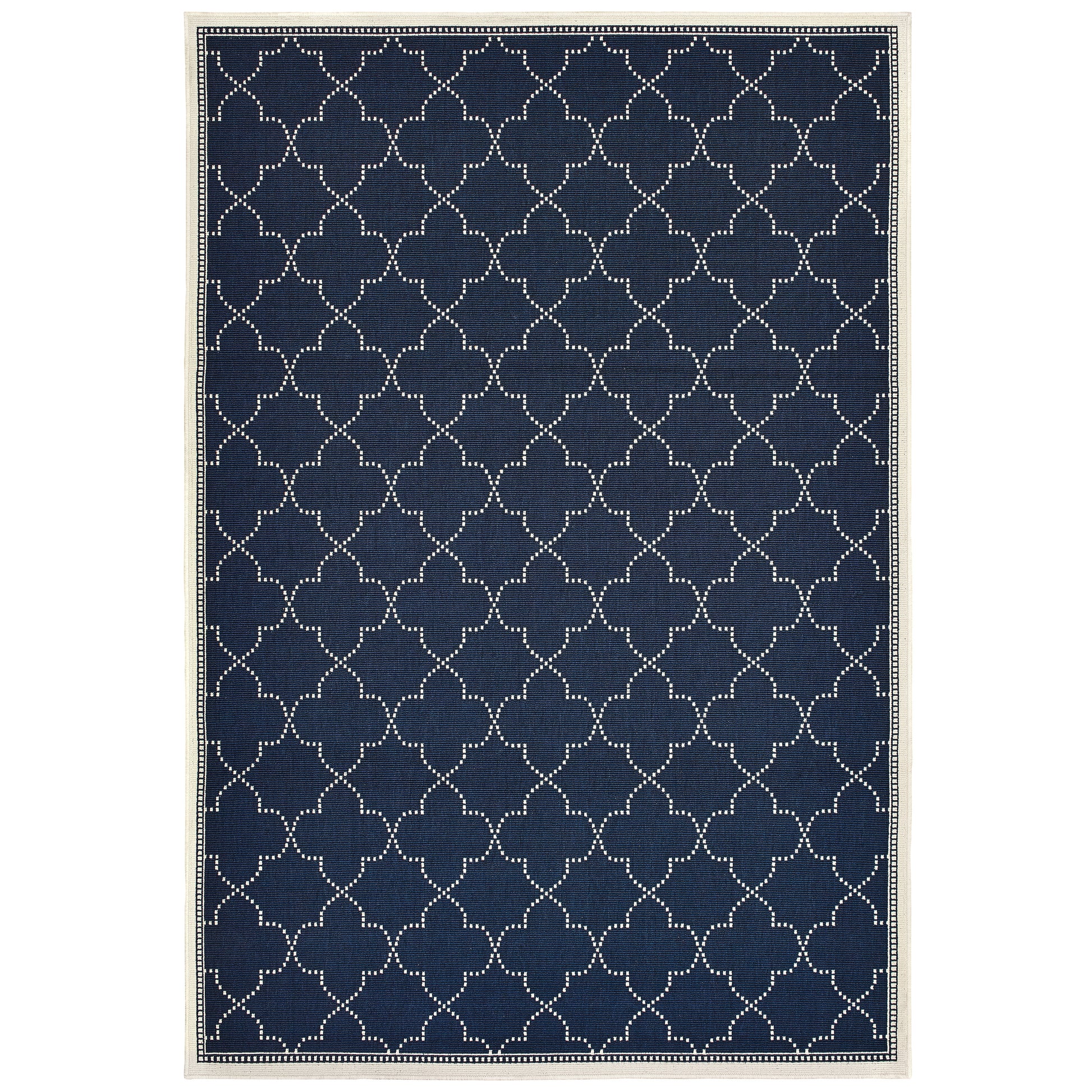 Marina 6025P Navy Lattice Rug