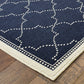 Marina 6025P Navy Lattice Rug