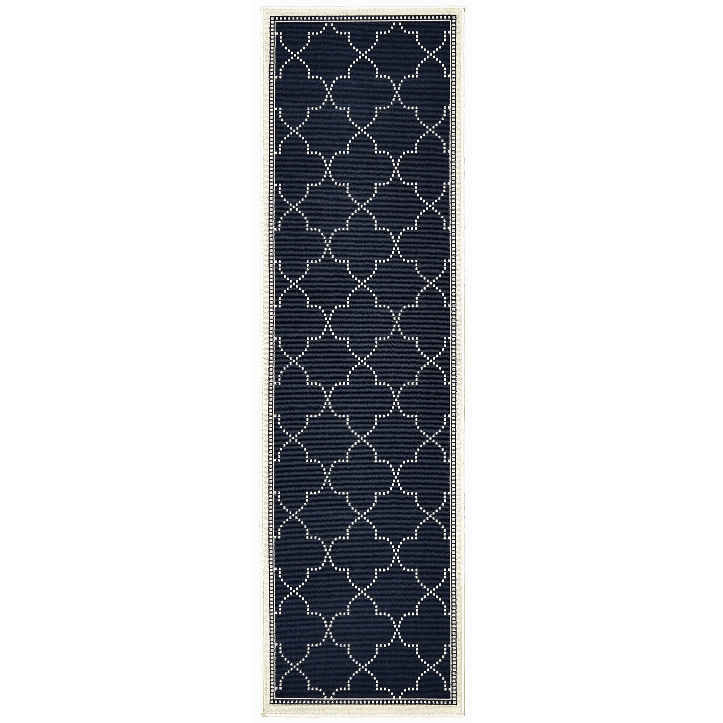 Marina 6025P Navy Lattice Rug