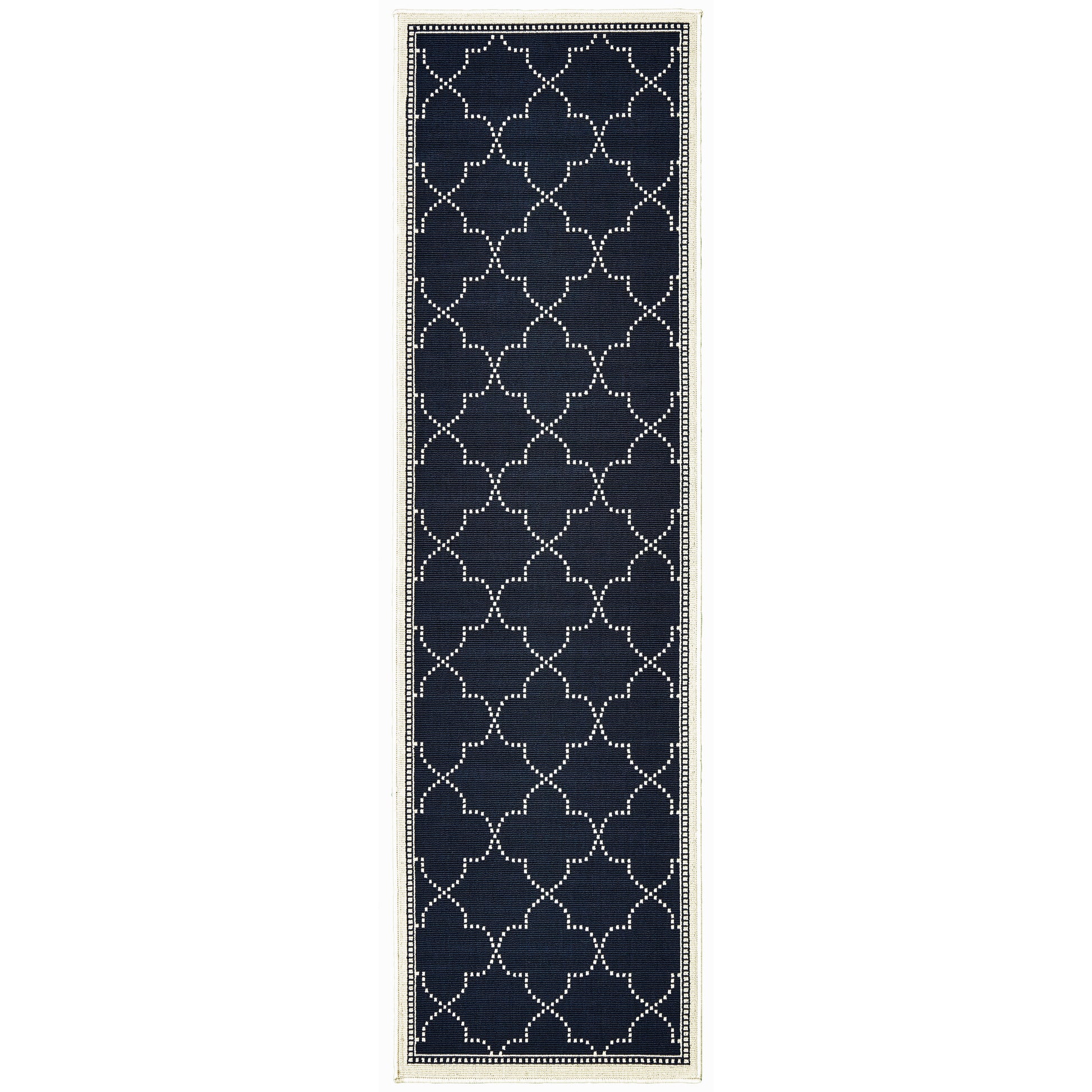 Marina 6025P Navy Lattice Rug