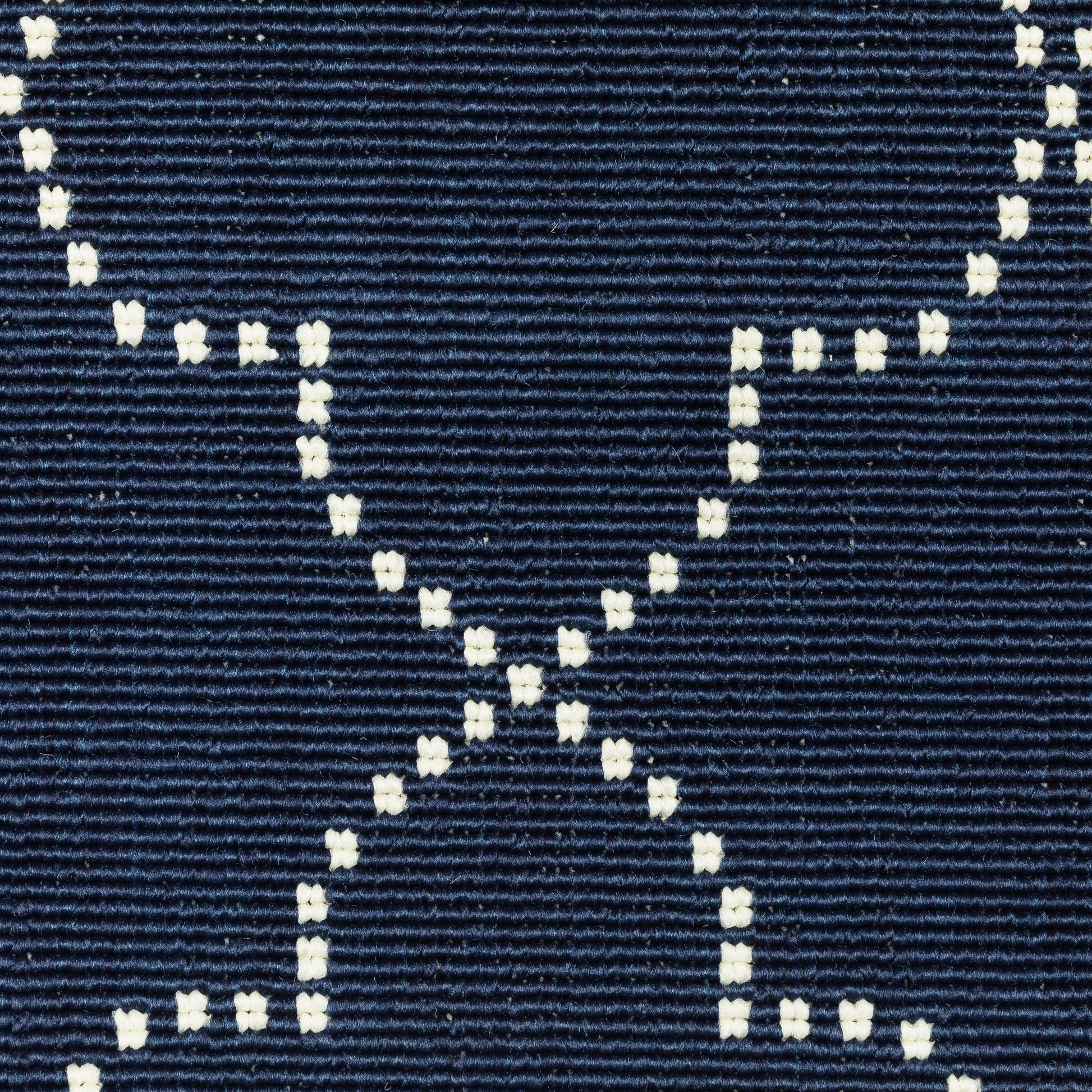 Marina Lattice Navy/ Ivory Outdoor Loop Pile Rug