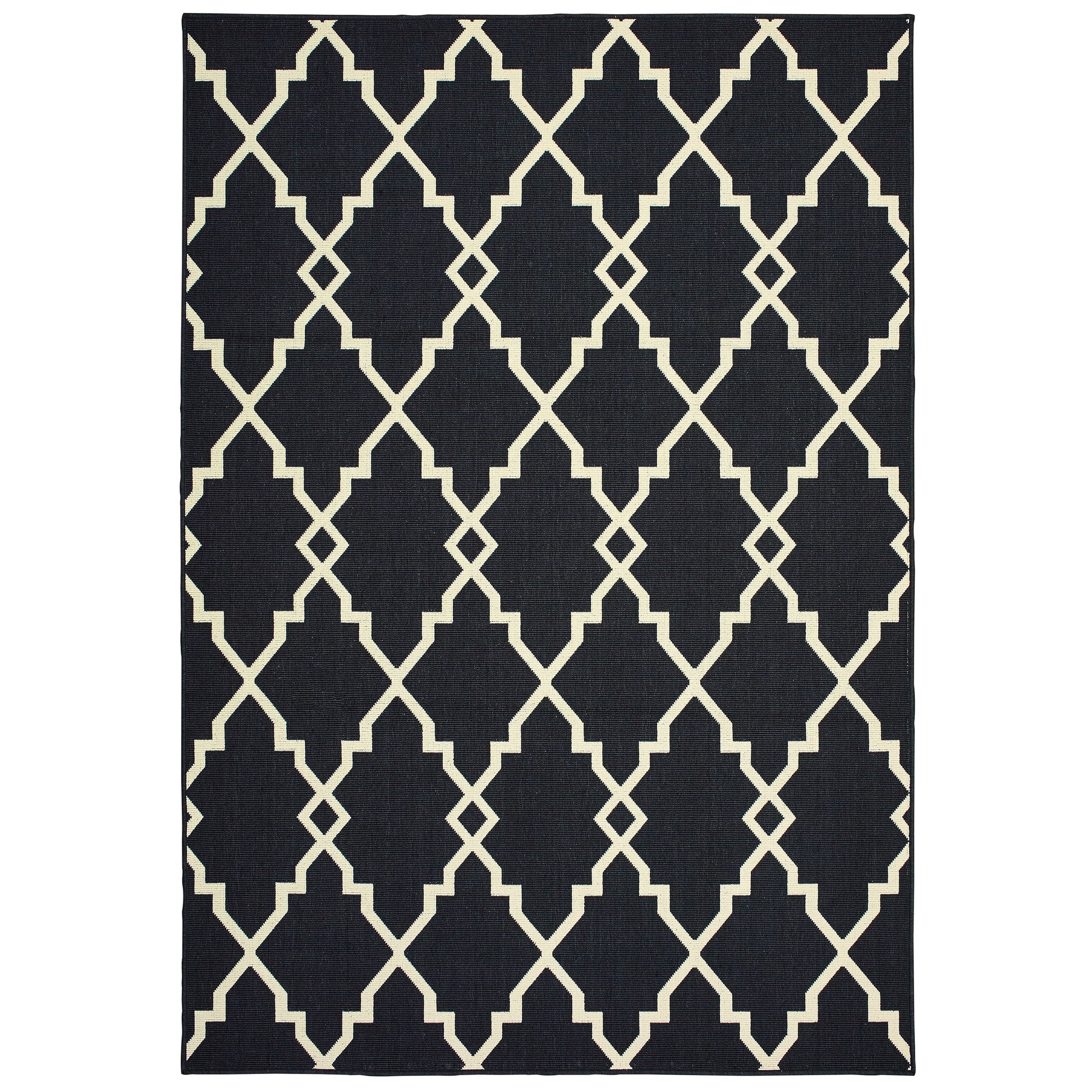 Marina 7763K Black Lattice Rug