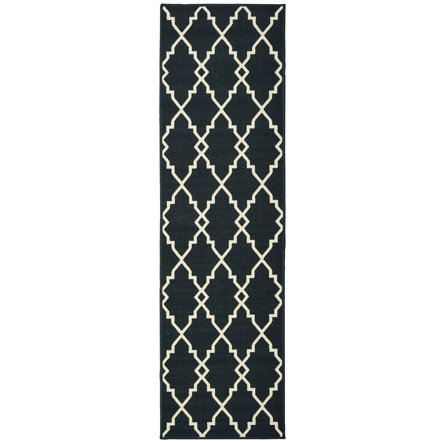 Marina 7763K Black Lattice Rug