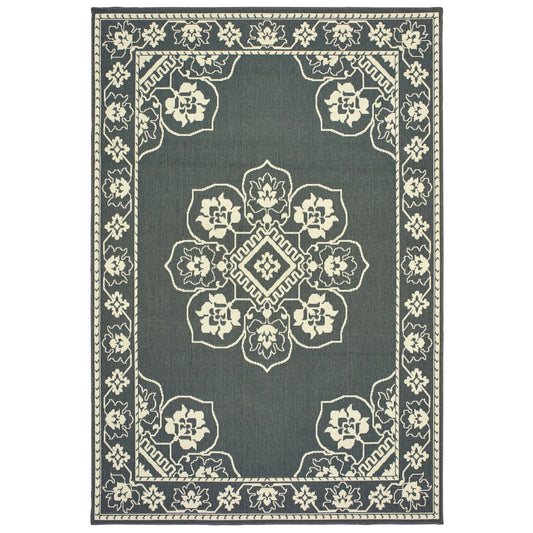Marina 7764E Grey Medallion Rug