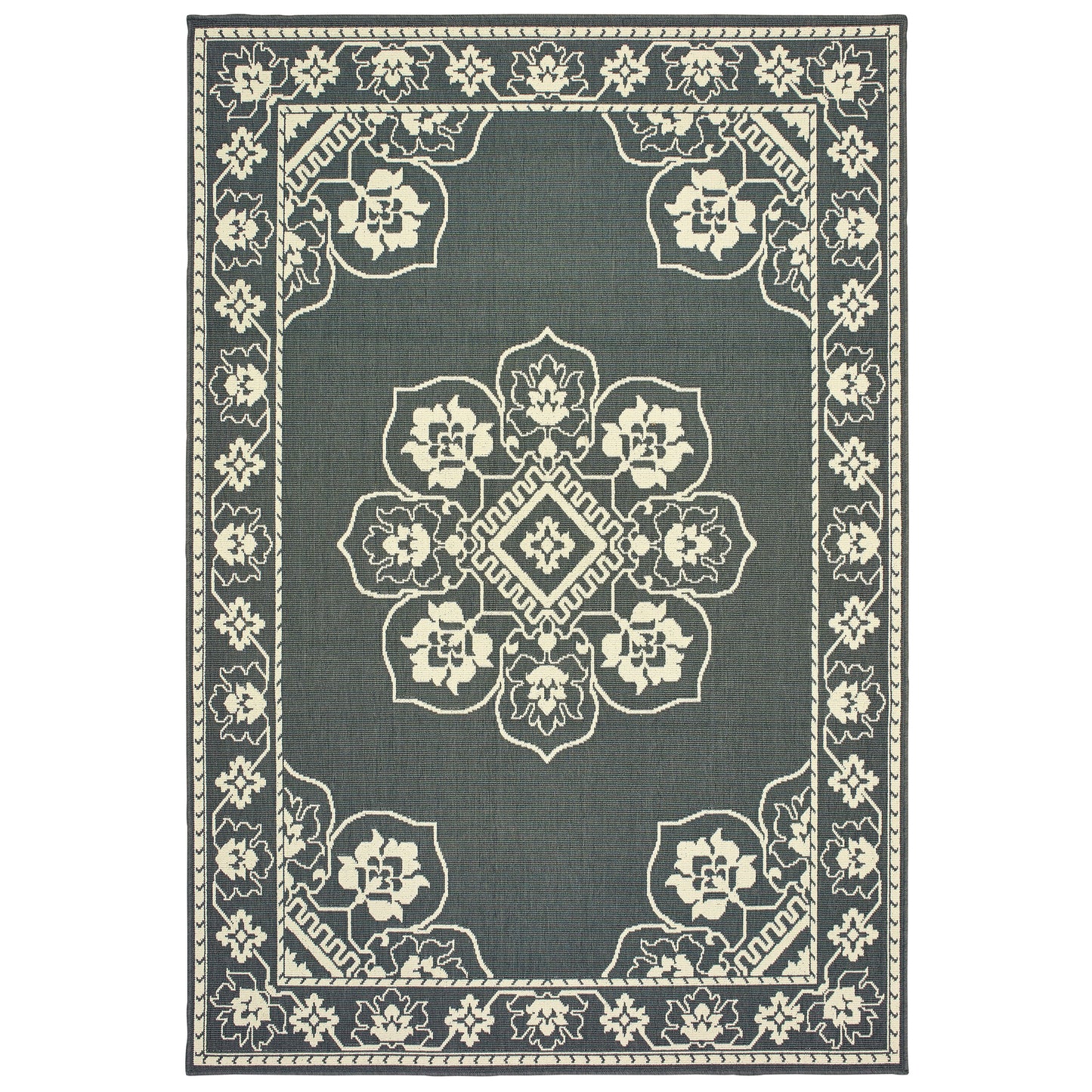 Marina 7764E Grey Medallion Rug