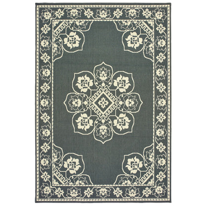 Marina 7764E Grey Medallion Rug